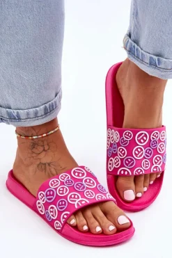 Boto Klapki Sportowe|Klapki Basenowe*Damskie Klapki Z Emotikonami Fuksja Cosette