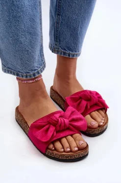 Boto Klapki Korkowe|Klapki Damskie Klasyczne*Damskie Klapki Z Kokarda Fuksja Ezephira