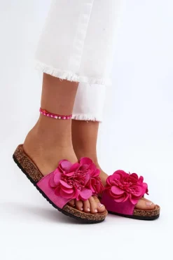 Boto Klapki Korkowe|Klapki Damskie Klasyczne*Damskie Klapki Z Kwiatami Fuksja Lulania