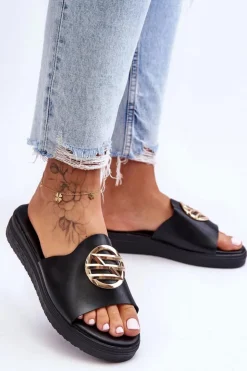 Boto Klapki Na Platformie|Klapki Damskie Klasyczne*Damskie Klapki Z Ozdobą Czarne Secrets