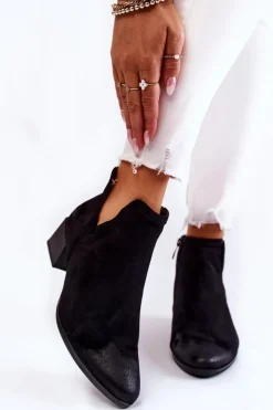 Buty damskie Vinceza Czarne Botki|Brązowe I Beżowe Botki*Damskie Klasyczne Botki Na Suwak Czarne Ellene