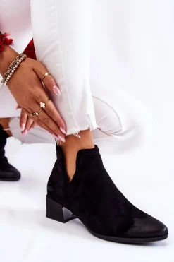 Buty damskie Vinceza Czarne Botki|Brązowe I Beżowe Botki*Damskie Klasyczne Botki Na Suwak Czarne Ellene