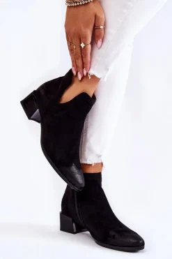 Buty damskie Vinceza Czarne Botki|Brązowe I Beżowe Botki*Damskie Klasyczne Botki Na Suwak Czarne Ellene