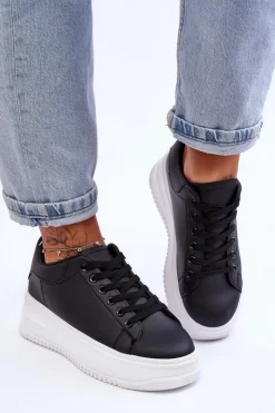 Boto Sneakersy Damskie*Damskie Klasyczne Buty Sportowe Czarno-Białe Night Trip