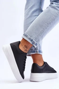 Boto Sneakersy Damskie*Damskie Klasyczne Buty Sportowe Czarno-Białe Night Trip