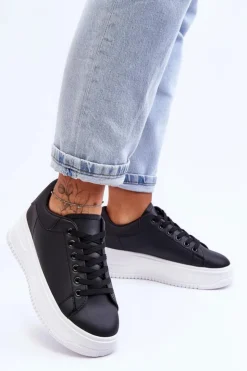 Boto Sneakersy Damskie*Damskie Klasyczne Buty Sportowe Czarno-Białe Night Trip