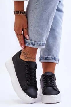 Boto Sneakersy Damskie*Damskie Klasyczne Buty Sportowe Czarno-Białe Night Trip