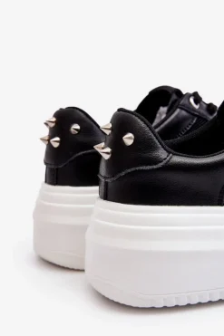 GOE Sneakersy Damskie*Damskie Klasyczne Buty Sportowe LL2N4061 Czarne Czarny