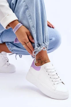 Damskie Boto Damskie Klasyczne Buty Sportowe Biało-Fioletowe Night Trip