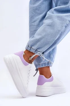 Damskie Boto Damskie Klasyczne Buty Sportowe Biało-Fioletowe Night Trip