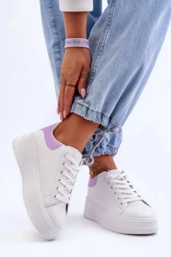 Damskie Boto Damskie Klasyczne Buty Sportowe Biało-Fioletowe Night Trip