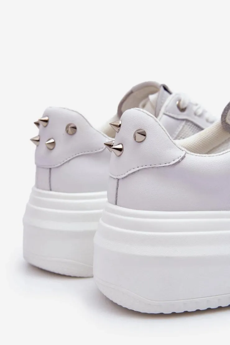 New GOE Damskie Klasyczne Buty Sportowe LL2N4060 Białe Biały