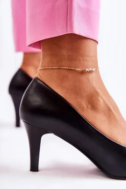 Damskie Buty Sergio Leone Damskie Klasyczne Czółenka Czarne Semprella