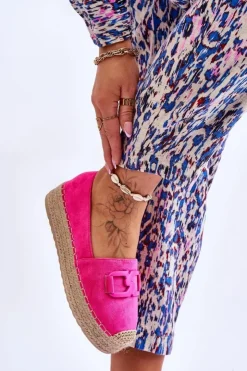 Damskie Boto Damskie Klasyczne Espadryle Na Platformie Fuksja Maurine