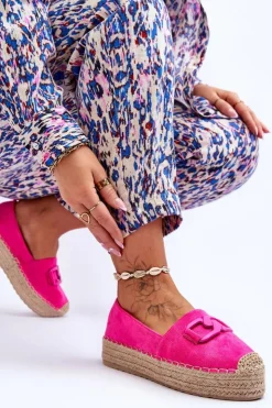 Damskie Boto Damskie Klasyczne Espadryle Na Platformie Fuksja Maurine