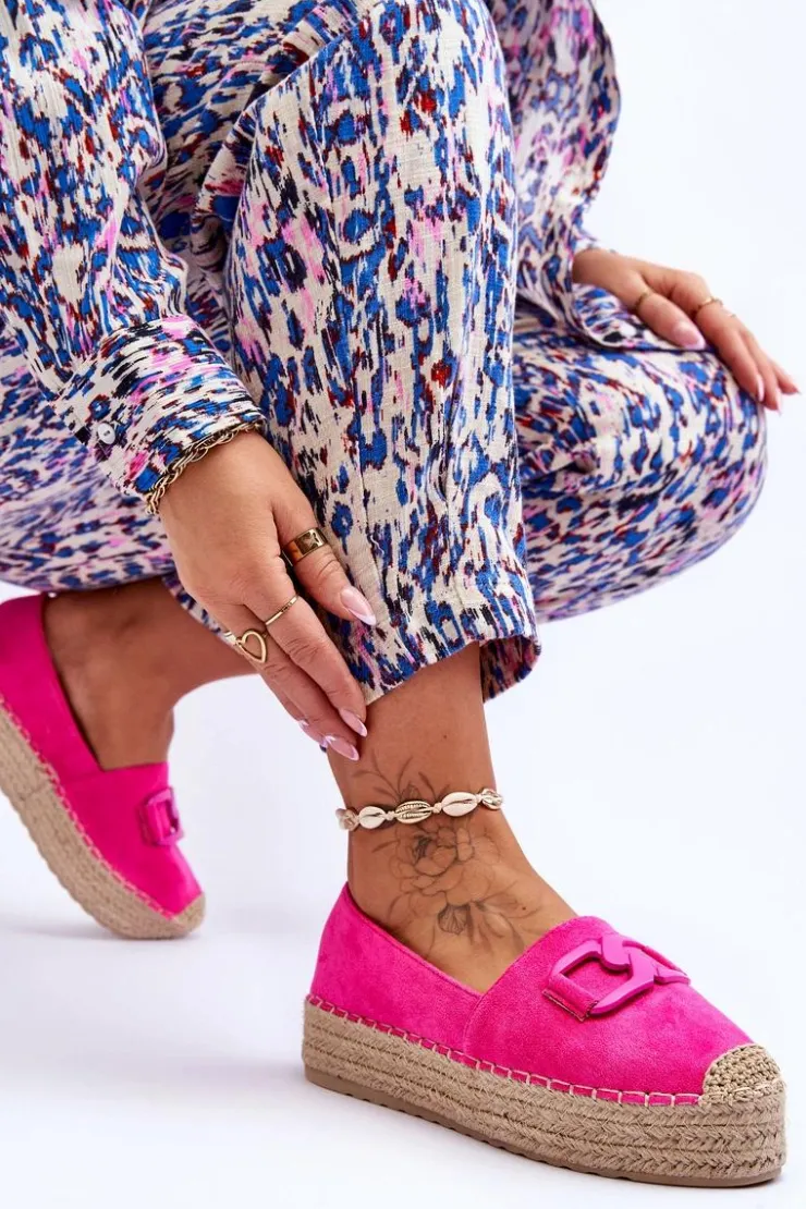 Damskie Boto Damskie Klasyczne Espadryle Na Platformie Fuksja Maurine