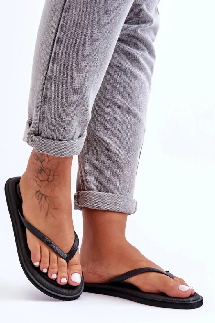 4F Klapki Damskie Japonki|Klapki Damskie Klasyczne*Damskie Klasyczne Japonki SS23FFLIF067-20S Czarne