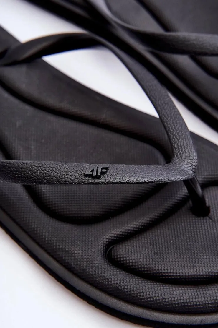 4F Klapki Damskie Japonki|Klapki Damskie Klasyczne*Damskie Klasyczne Japonki SS23FFLIF067-20S Czarne