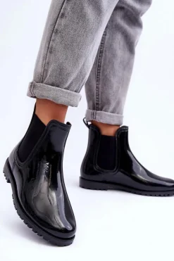 Damskie Boto Damskie Klasyczne Kalosze Sztyblety Czarne Jenifry