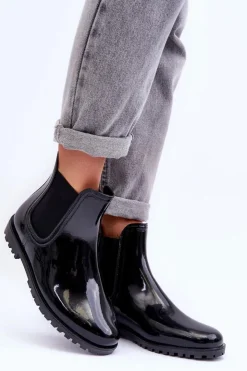 Damskie Boto Damskie Klasyczne Kalosze Sztyblety Czarne Jenifry