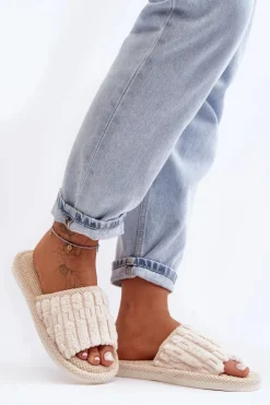 Damskie Boto Damskie Klasyczne Kapcie Beżowe Rirovi