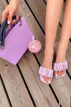 Best Boto Damskie Klasyczne Klapki Fioletowe Looking Good