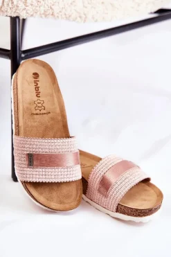 Damskie INBLU Damskie Klasyczne Klapki NM000025 Różowe