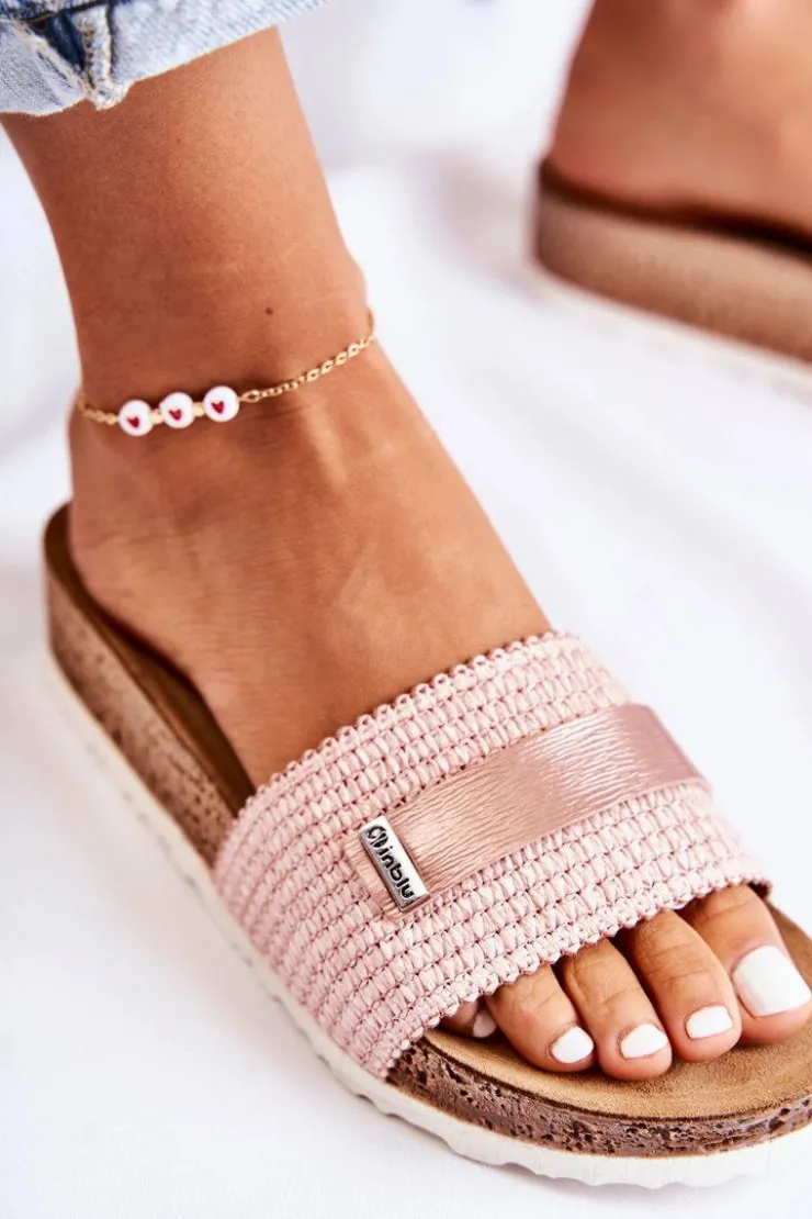 Damskie INBLU Damskie Klasyczne Klapki NM000025 Różowe