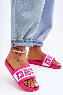 Hot Big Star Shoes Damskie Klasyczne Klapki Big Star LL274741 Różowe