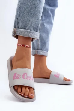 Lee Cooper Klapki Damskie Klasyczne*Damskie Klasyczne Klapki LCW-24-42-2486L Szare