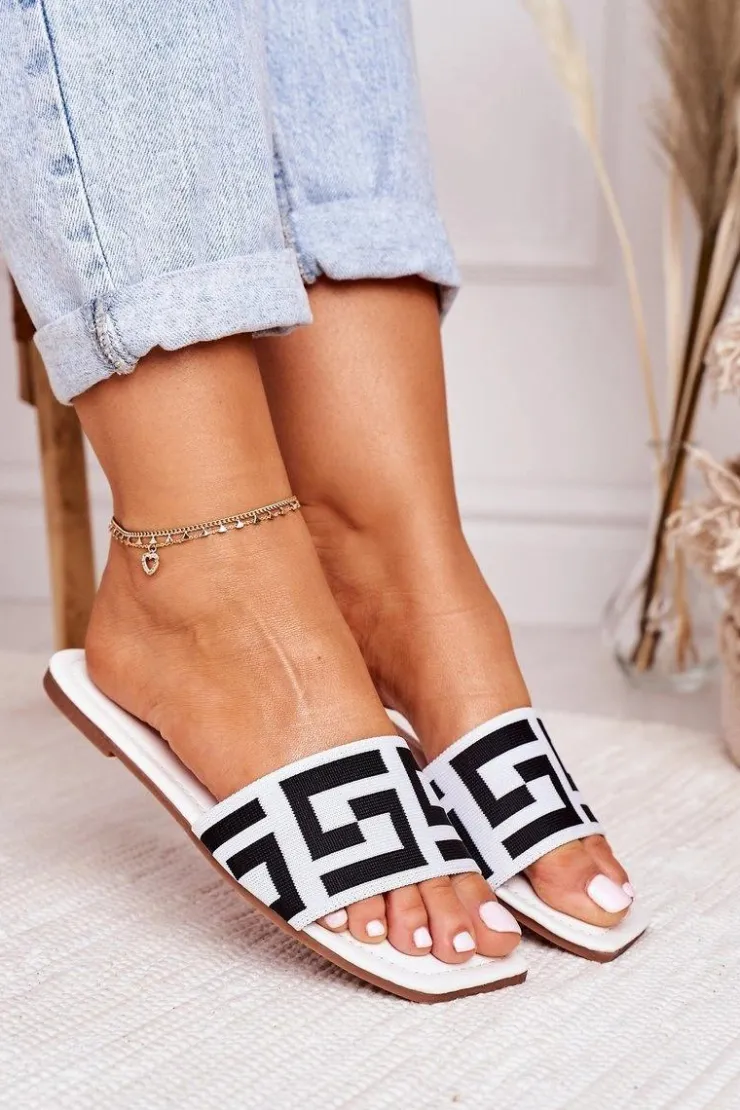 Damskie Boto Damskie Klasyczne Klapki Białe Melinda