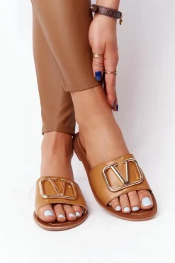 Sale Boto Damskie Klasyczne Klapki Camel Vicky