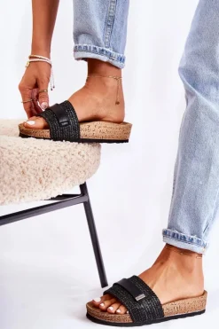 Damskie INBLU Damskie Klasyczne Klapki NM000025 Czarne