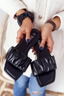 Damskie Boto Damskie Klasyczne Klapki Czarne Looking Good