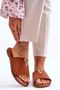 Discount Boto Damskie Klasyczne Klapki Z Ozdobą Camel Bertha