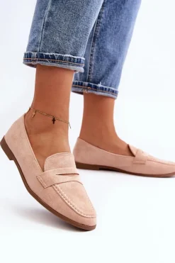 Damskie Boto Damskie Klasyczne Mokasyny Różowe Olevin