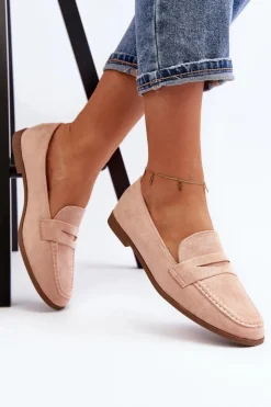 Damskie Boto Damskie Klasyczne Mokasyny Różowe Olevin