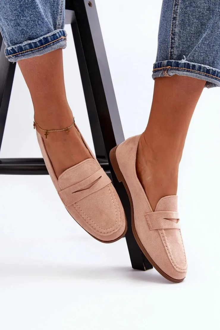 Damskie Boto Damskie Klasyczne Mokasyny Różowe Olevin