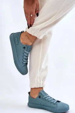 Damskie Big Star Shoes Damskie Klasyczne Niskie Trampki Big Star LL274019 Zielone