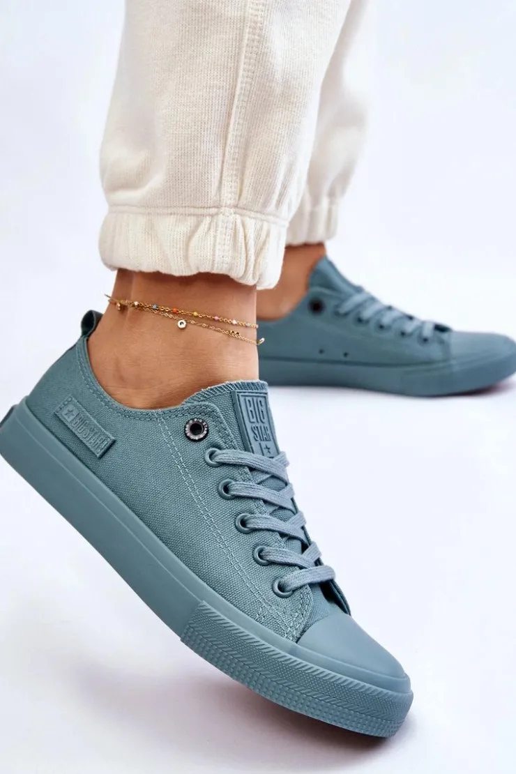 Damskie Big Star Shoes Damskie Klasyczne Niskie Trampki Big Star LL274019 Zielone