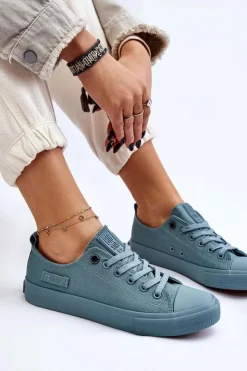 Damskie Big Star Shoes Damskie Klasyczne Niskie Trampki Big Star LL274019 Zielone