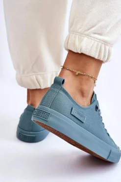 Damskie Big Star Shoes Damskie Klasyczne Niskie Trampki Big Star LL274019 Zielone