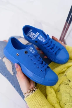 Damskie Big Star Shoes Damskie Klasyczne Niskie Trampki BIG STAR AA274011 Ciemno Niebieskie