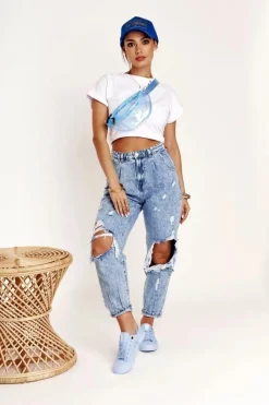 Damskie Big Star Shoes Damskie Klasyczne Niskie Trampki BIG STAR AA274029 Jasno Niebieskie