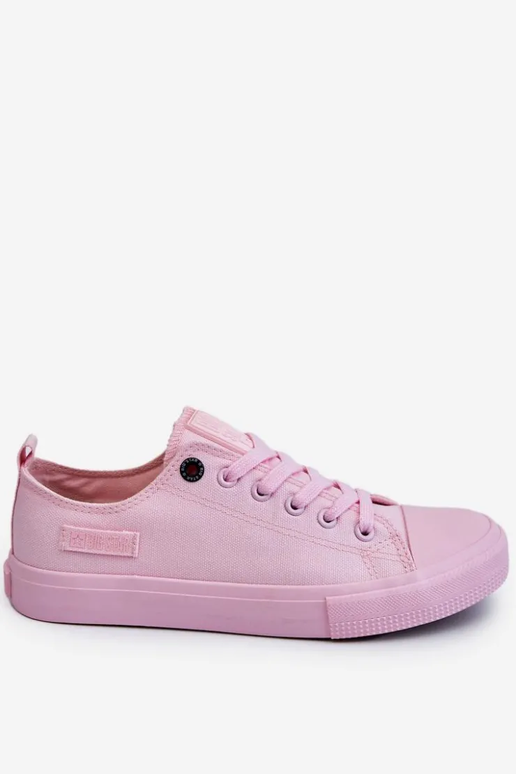Outlet Big Star Shoes Damskie Klasyczne Niskie Trampki Big Star LL274022 Jasnoróżowe