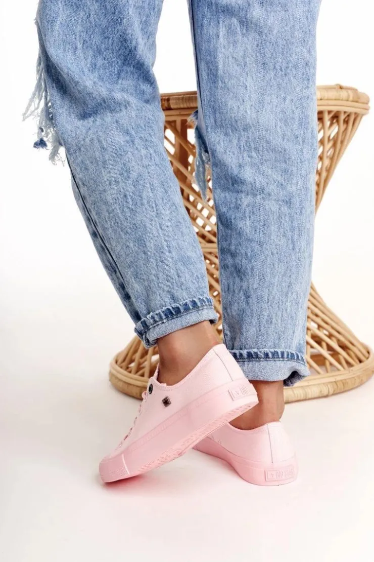 Big Star Shoes Damskie Klasyczne Niskie Trampki BIG STAR AA274028 Różowe