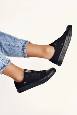 Best Big Star Shoes Damskie Klasyczne Niskie Trampki BIG STAR AA274009 Czarne