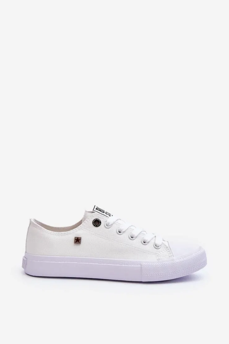 Damskie Big Star Shoes Damskie Klasyczne Niskie Trampki BIG STAR AA274010 Białe