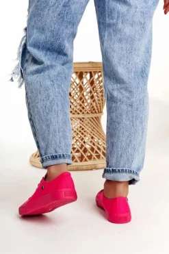 Big Star Shoes Damskie Klasyczne Niskie Trampki BIG STAR AA274013 Fuksja