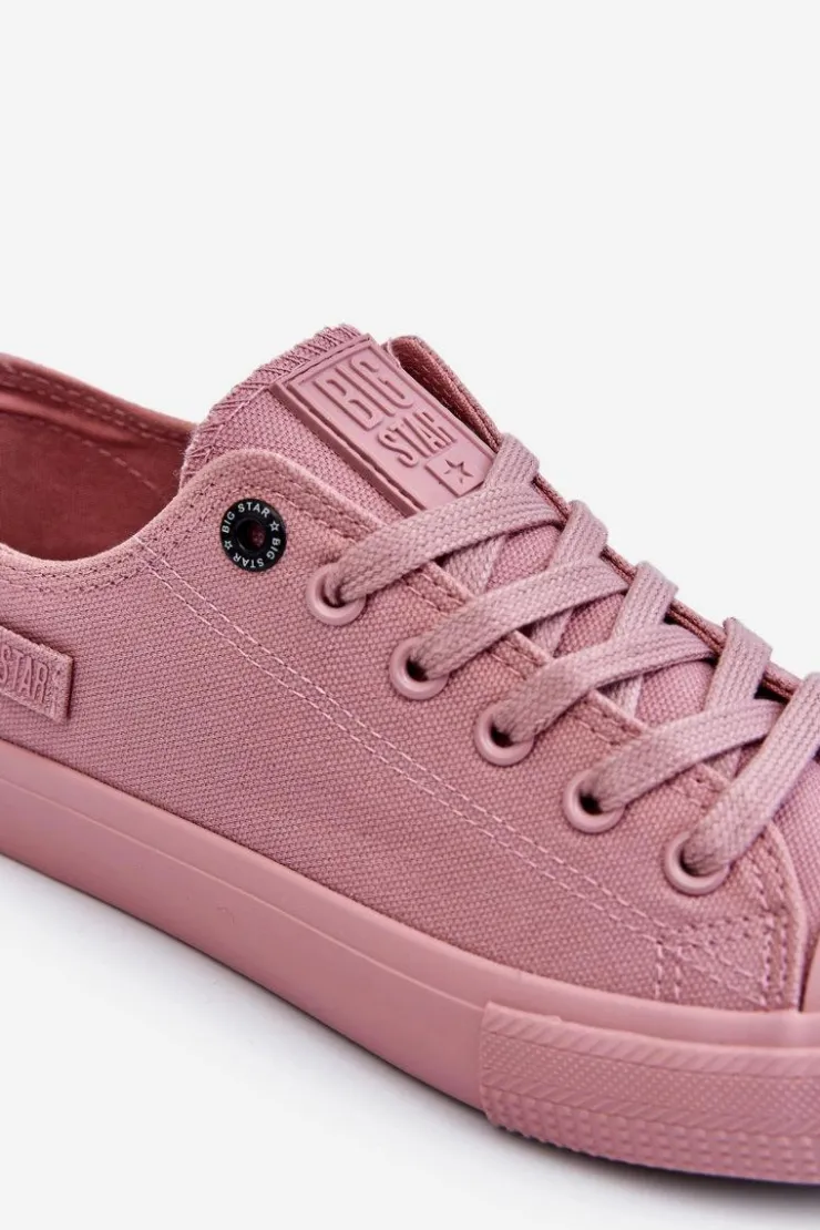 Big Star Shoes Trampki Damskie Big Star|Trampki Damskie Niskie*Damskie Klasyczne Niskie Trampki Big Star LL274027 Różowe
